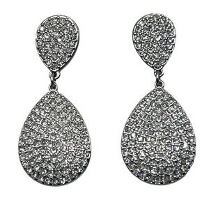INC International Concepts Silver Teardrop Earrings